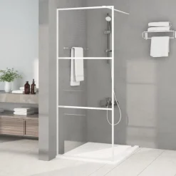 Sanitair & Loodgietersbenodigdheden*vidaXL Inloopdouchewand 80x195 cm transparant ESG-glas Wit