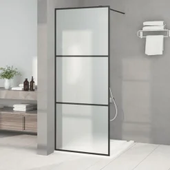 Inloopdouchewand 80x195 cm mat ESG-glas>vidaXL New