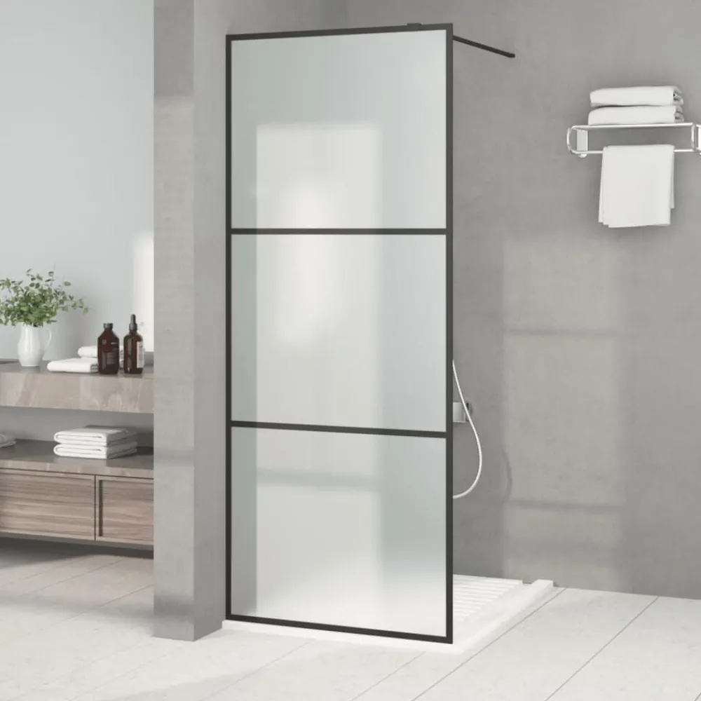 Inloopdouchewand 80x195 cm mat ESG-glas>vidaXL New