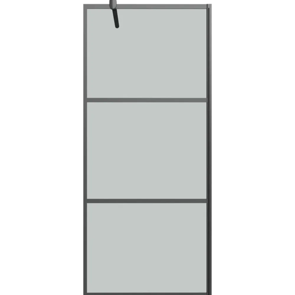 Sanitair & Loodgietersbenodigdheden*vidaXL Inloopdouchewand 80x195 cm donker ESG-glas Zwart