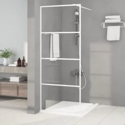 Sanitair & Loodgietersbenodigdheden*vidaXL Inloopdouchewand 80x195 cm transparant ESG-glas Wit