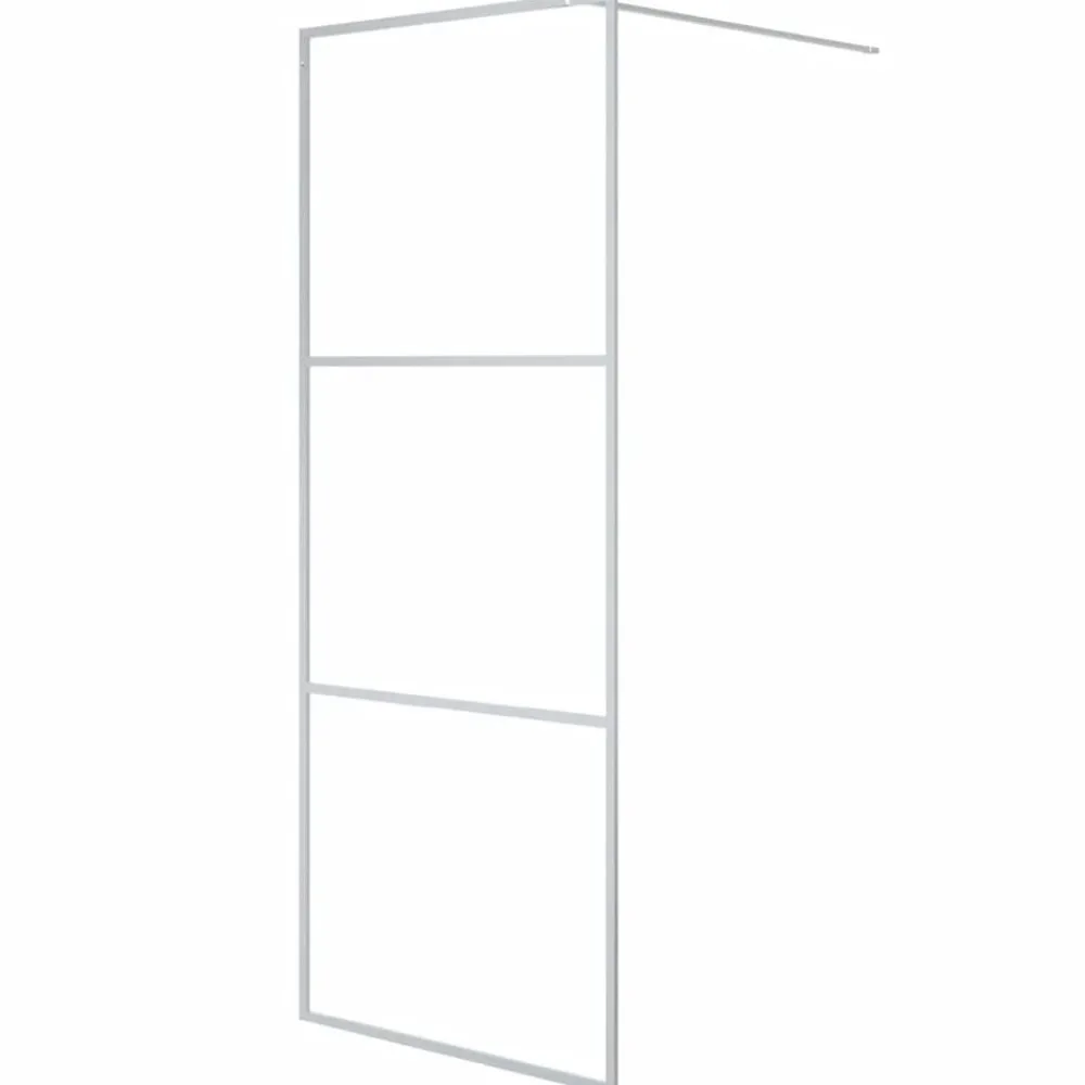 Sanitair & Loodgietersbenodigdheden*vidaXL Inloopdouchewand 80x195 cm transparant ESG-glas kleurig Zilver