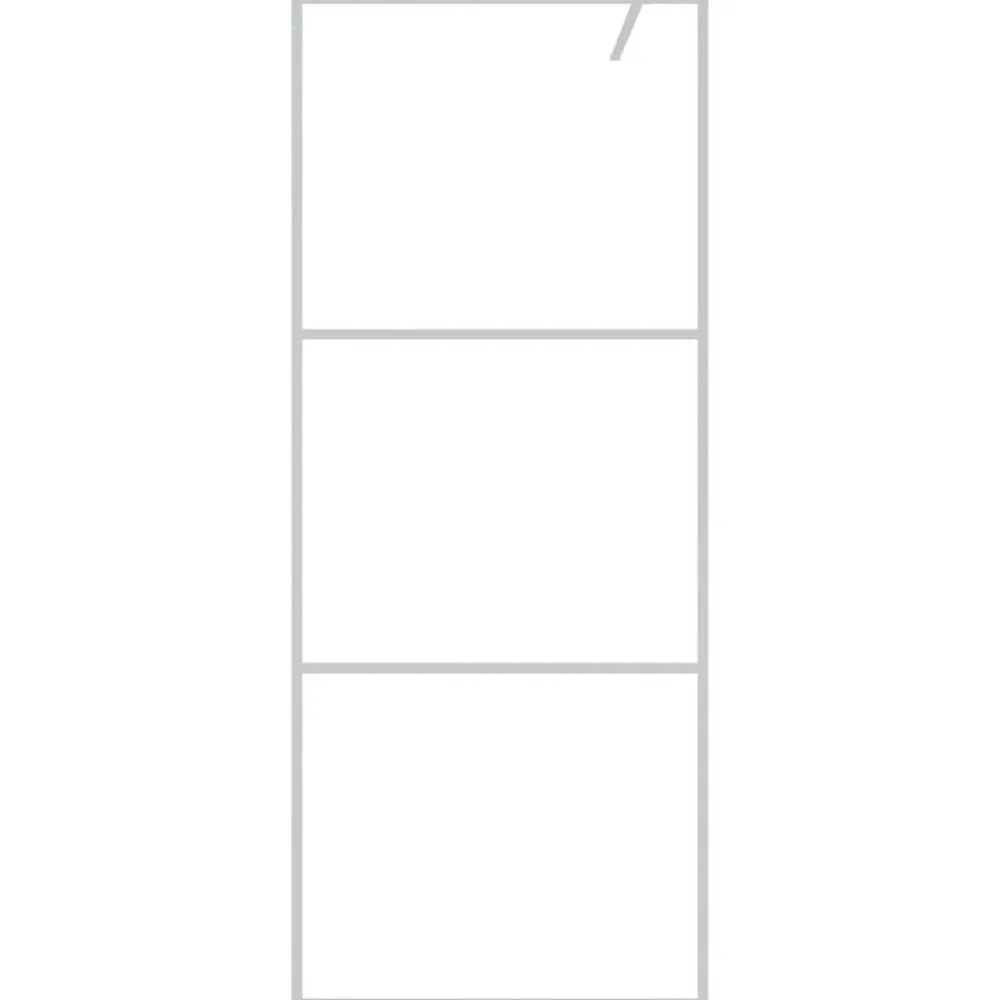 Sanitair & Loodgietersbenodigdheden*vidaXL Inloopdouchewand 80x195 cm transparant ESG-glas kleurig Zilver