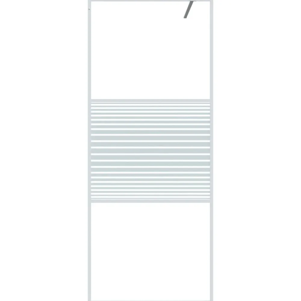 Sanitair & Loodgietersbenodigdheden*vidaXL Inloopdouchewand 80x195 cm transparant ESG-glas Wit