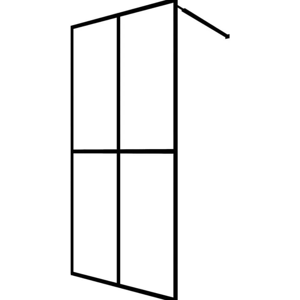 Sanitair & Loodgietersbenodigdheden*vidaXL Inloopdouchewand 80x195 cm mat gehard glas matwit