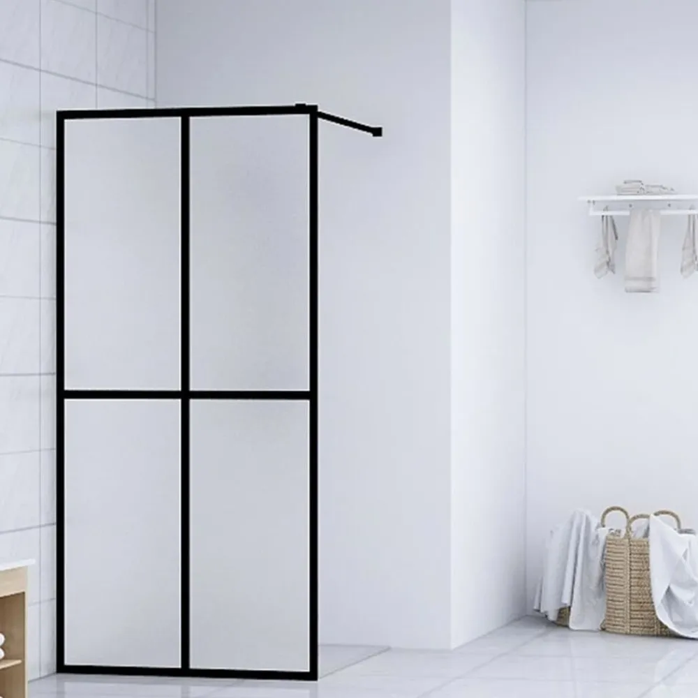 Sanitair & Loodgietersbenodigdheden*vidaXL Inloopdouchewand 80x195 cm mat gehard glas matwit