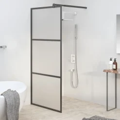 Inloopdouchewand 80x195 cm mat ESG-glas>vidaXL Clearance