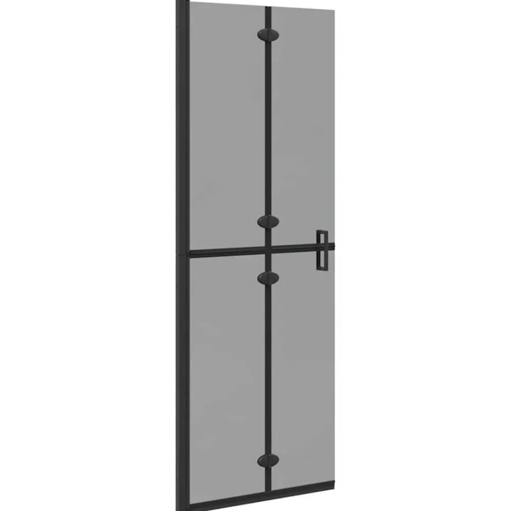 Sanitair & Loodgietersbenodigdheden*vidaXL Inloopdouchewand Zwart 70 x 6,5 x 190 cm Zwart frame/donker doorzichtig glas