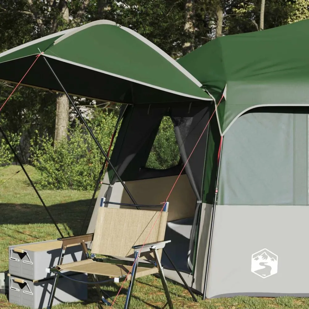 Instant tent met regenhuif voor 12 personen met snelontgrendeling>vidaXL Hot