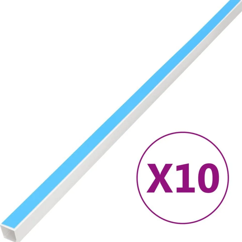 Kabelgoot zelfklevend 10x10 mm 10 m PVC>vidaXL Best