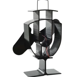 Houtkachel- & Haardaccessoires*vidaXL Kachelventilator met 2 vinnen zwart