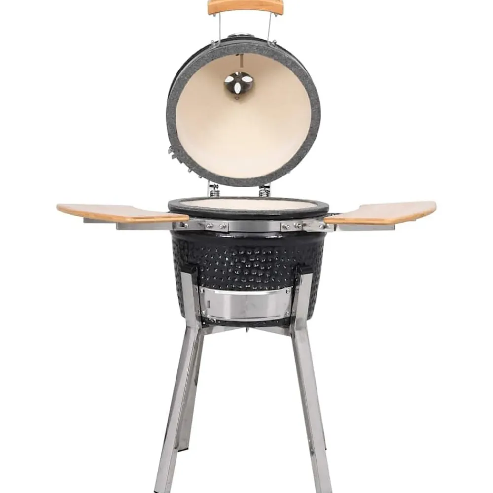 Keuken & Eetkamer*vidaXL Kamado barbecue 33 cm keramiek Zwart