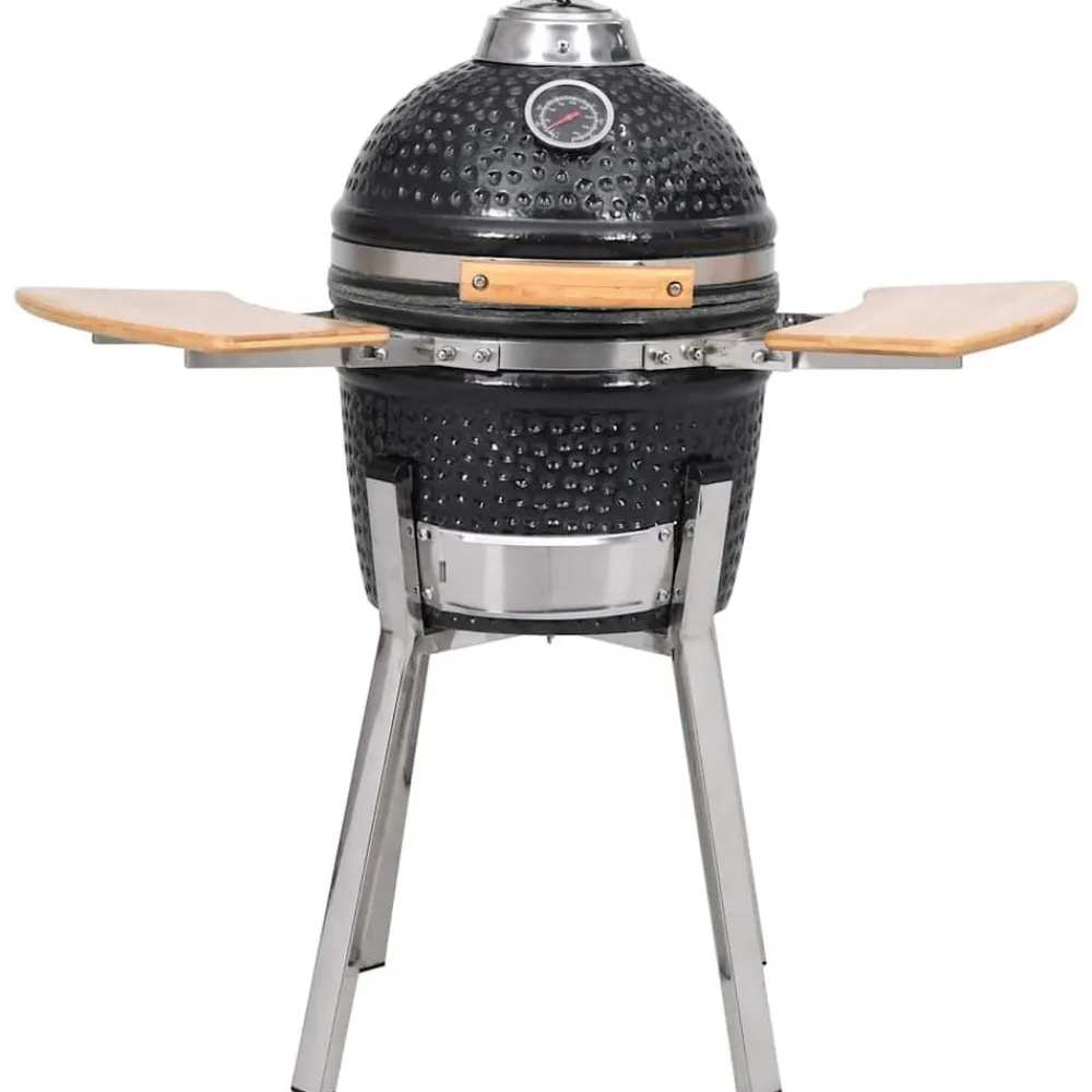 Keuken & Eetkamer*vidaXL Kamado barbecue 33 cm keramiek Zwart