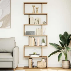 Boekenkasten & Wandplanken*vidaXL Kamerscherm / boekenkast 6-laags 70x24x193 cm hout artisanaal artisanaal eikenkleurig