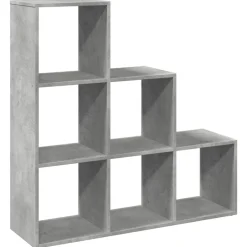 Boekenkasten & Wandplanken*vidaXL Kamerscherm / boekenkast 3-laags 99x29x99 cm hout Betongrijs