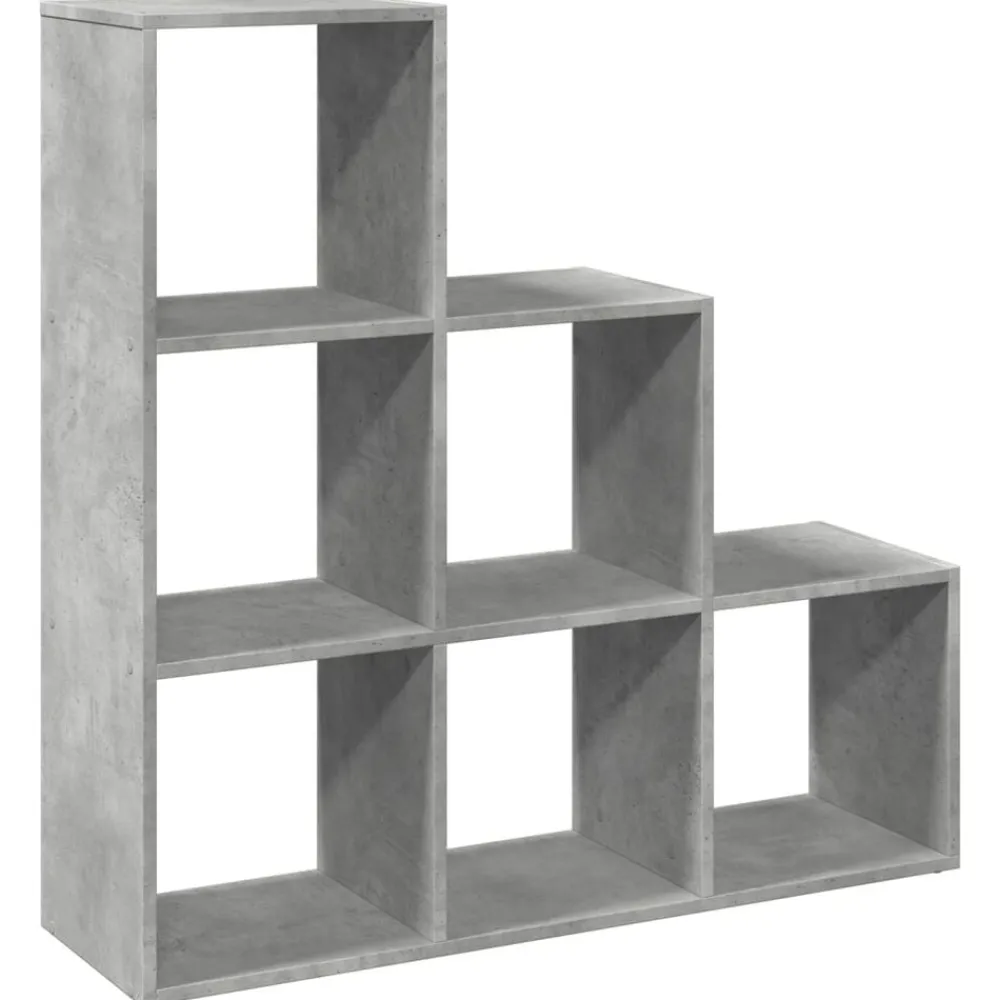 Boekenkasten & Wandplanken*vidaXL Kamerscherm / boekenkast 3-laags 99x29x99 cm hout Betongrijs