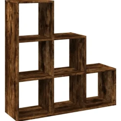 Boekenkasten & Wandplanken*vidaXL Kamerscherm / boekenkast 3-laags 99x29x99 cm hout Gerookt eiken