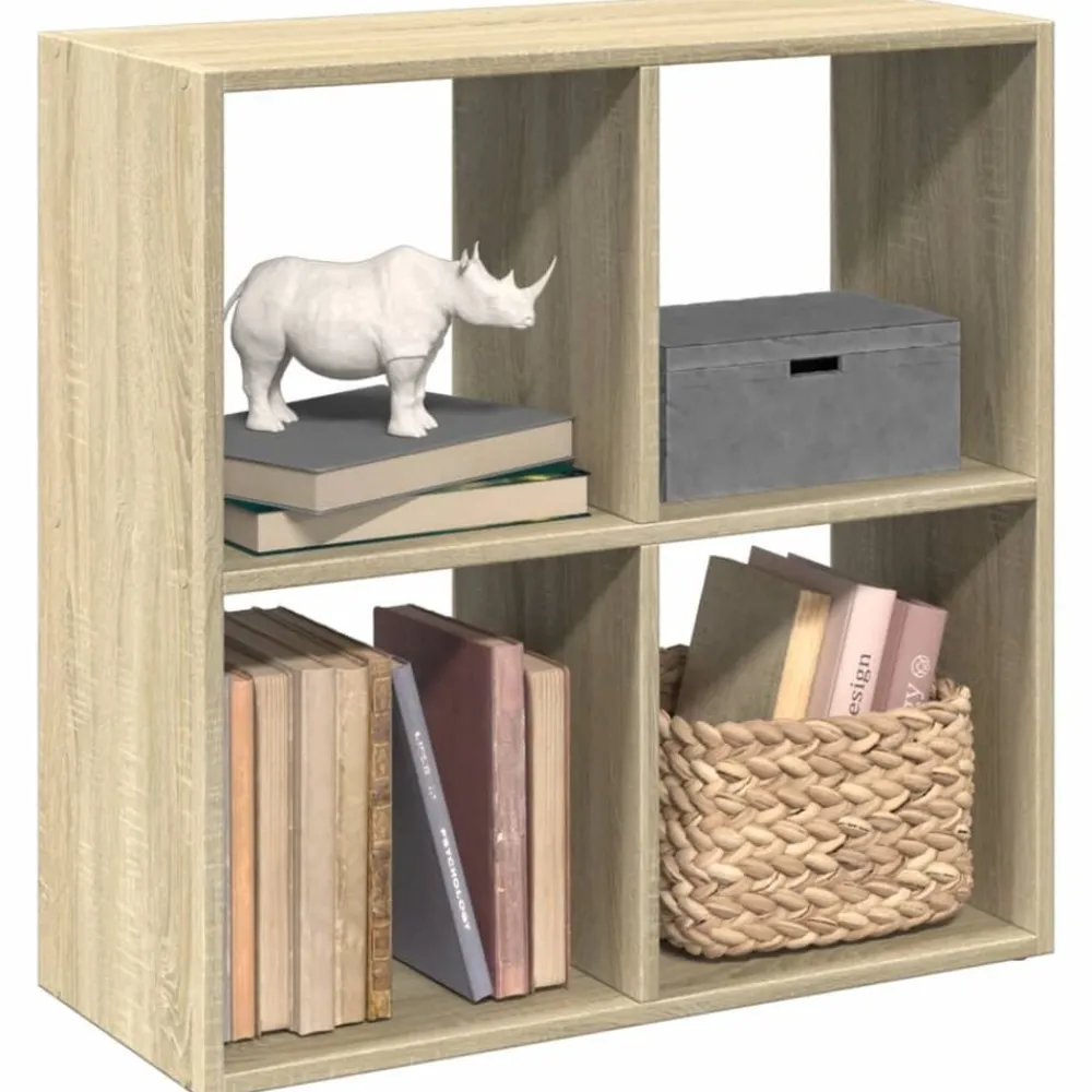 Boekenkasten & Wandplanken*vidaXL Kamerscherm / boekenkast 69,5x29x69,5 cm hout kleur Sonoma eiken