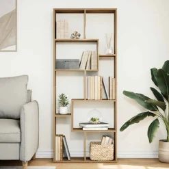 Kamerscherm / boekenkast 67x25x161,5 cm hout artisanaal eiken><noscript><img width=