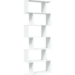 Kamerscherm / boekenkast 6-laags 70x24x193 cm bewerkt hout>vidaXL New