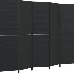 Kamerscherm 5 panelen poly rattan>vidaXL