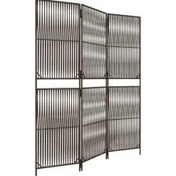 Kamerschermen*vidaXL Kamerscherm 3 panelen poly rattan Bruin