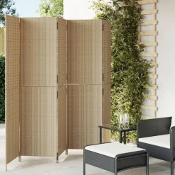 Kamerscherm 5 panelen poly rattan>vidaXL Best