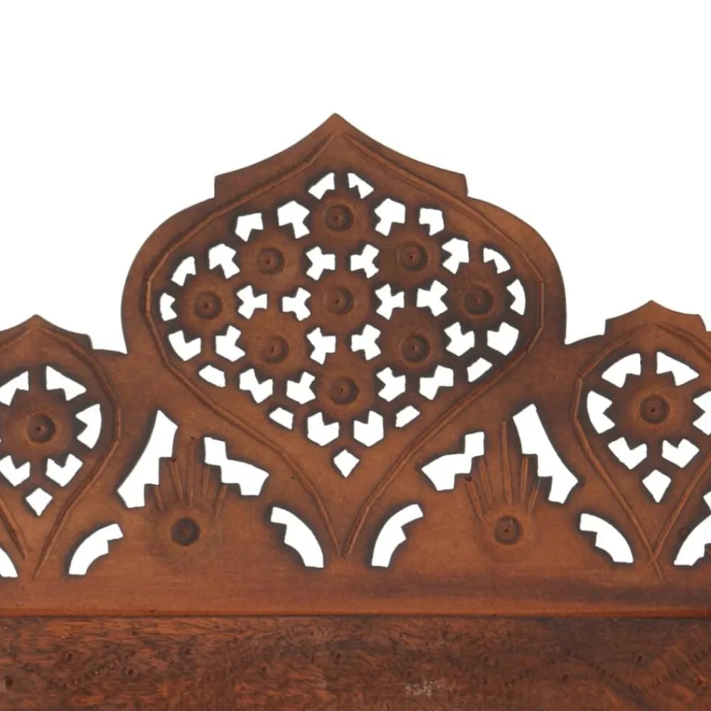 Kamerschermen*vidaXL Kamerscherm 4 panelen handgesneden 160x165 cm mangohout bruin Donkerbruin