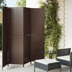 Kamerscherm 4 panelen poly rattan>vidaXL Discount