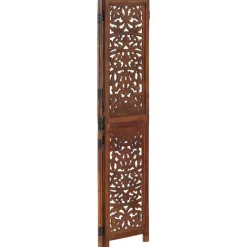 Kamerschermen*vidaXL Kamerscherm 3 panelen handgesneden 120x165 cm mangohout Bruin