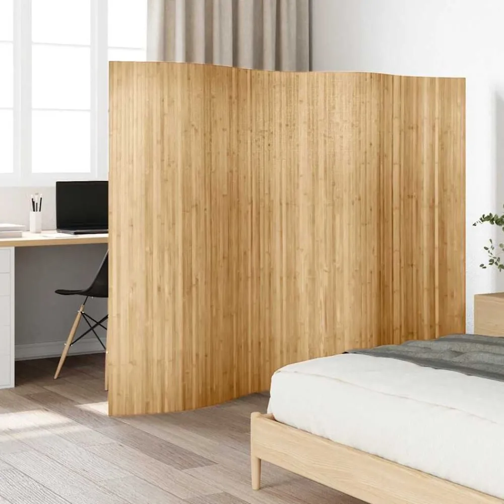 Kamerschermen*vidaXL Kamerscherm breedte 250 cm hoogte 165 cm bamboe natuurlijk Lichtbruin