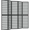 Kamerschermen*vidaXL Kamerscherm inklapbaar 5 panelen Japanse stijl 200x170 cm zwart