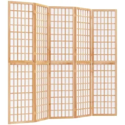 Kamerscherm inklapbaar 5 panelen Japanse stijl 200x170 cm>vidaXL Clearance