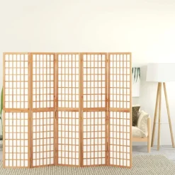 Kamerscherm inklapbaar 5 panelen Japanse stijl 200x170 cm>vidaXL Clearance