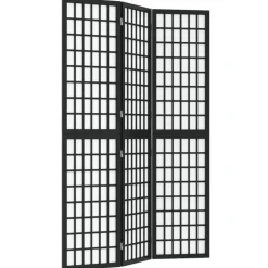Kamerschermen*vidaXL Kamerscherm inklapbaar 3 panelen Japanse stijl 120x170 cm zwart