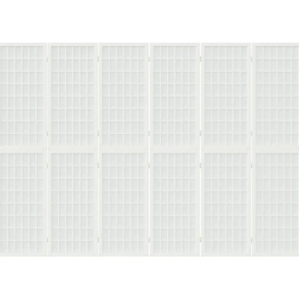 Kamerscherm inklapbaar 6 panelen Japanse stijl 240x170 cm wit>vidaXL Clearance