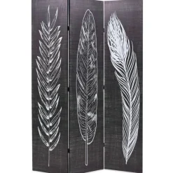 Kamerschermen*vidaXL Kamerscherm inklapbaar veren 120x170 cm zwart en wit