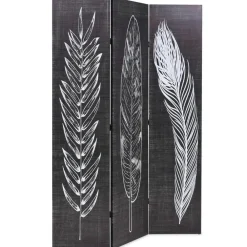 Kamerschermen*vidaXL Kamerscherm inklapbaar veren 120x170 cm zwart en wit