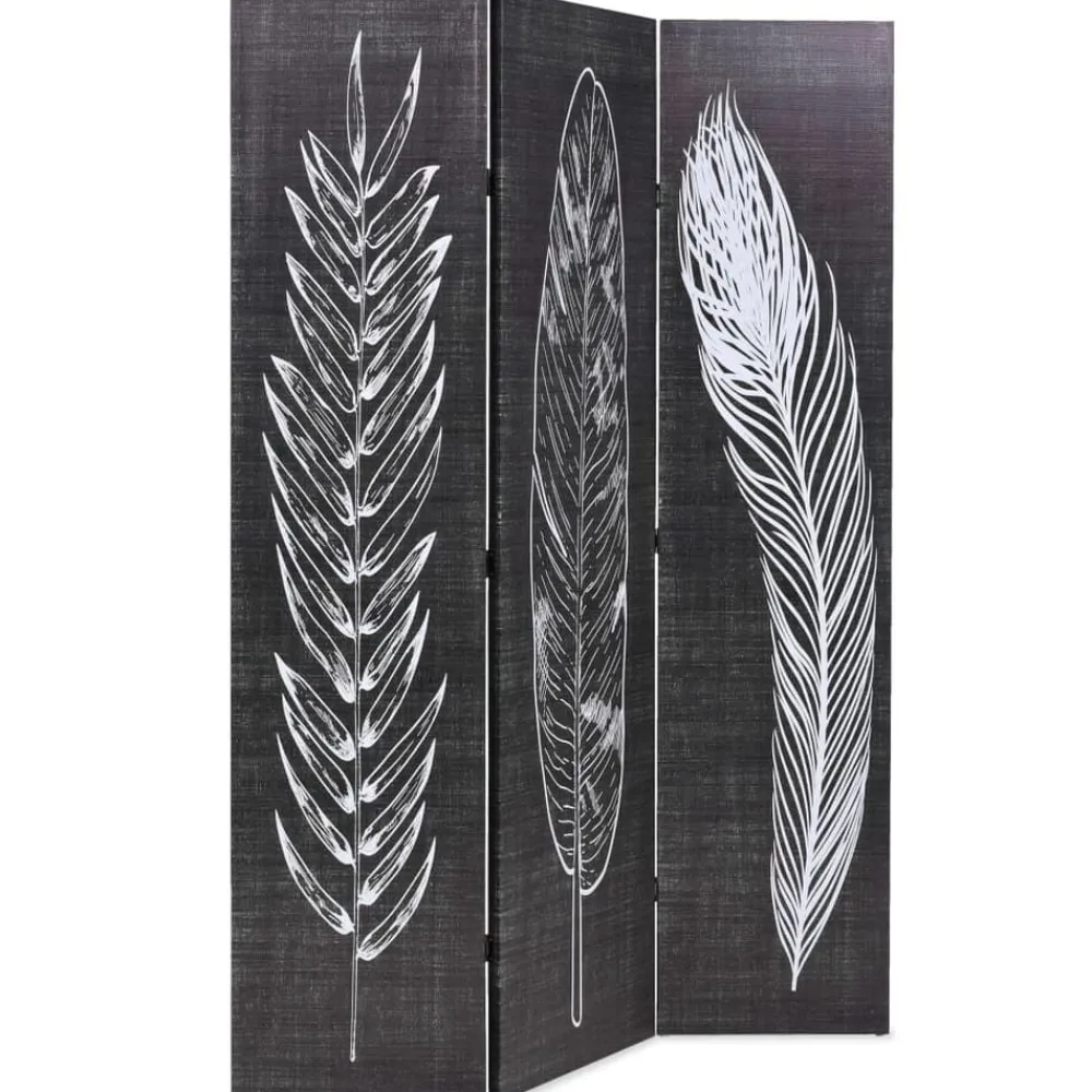 Kamerschermen*vidaXL Kamerscherm inklapbaar veren 120x170 cm zwart en wit