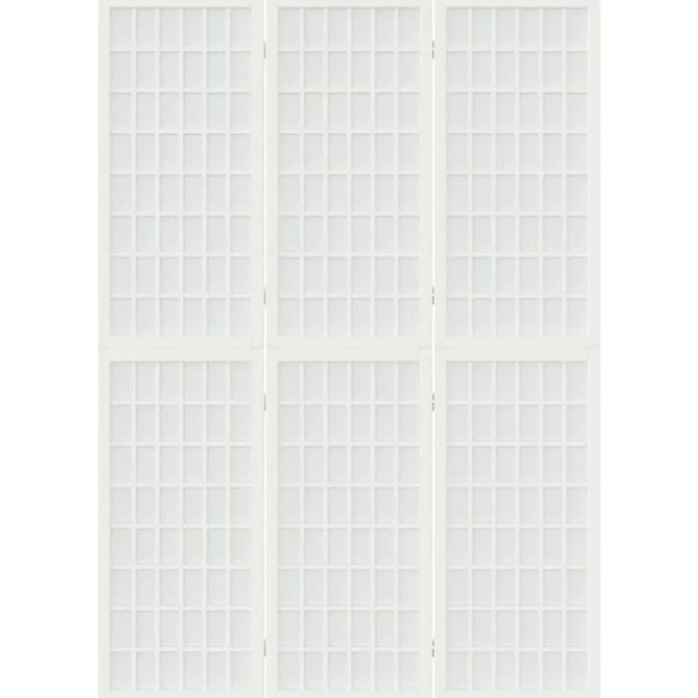 Kamerschermen*vidaXL Kamerscherm inklapbaar 3 panelen Japanse stijl 120x170 cm wit