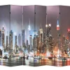 Kamerscherm inklapbaar New York bij nacht 228x170 cm>vidaXL Sale