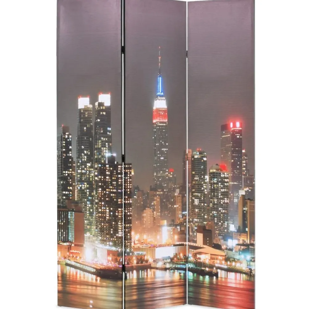 Kamerscherm inklapbaar New York bij nacht 120x170 cm>vidaXL Sale
