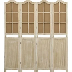 Kamerschermen*vidaXL Kamerscherm met 4 panelen 140x165 cm stof bruin