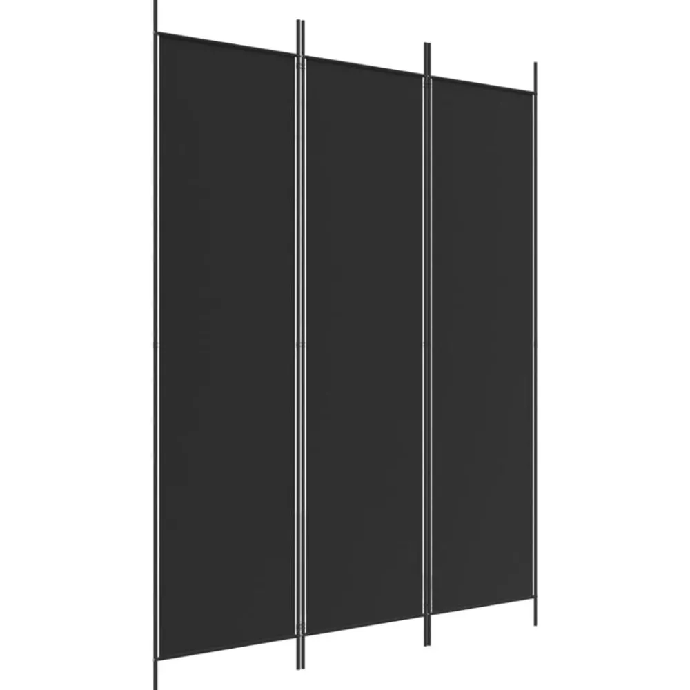 Kamerschermen*vidaXL Kamerscherm met 3 panelen 150x200 cm stof Zwart