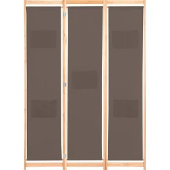 Kamerschermen*vidaXL Kamerscherm met 3 panelen 120x170x4 cm stof bruin