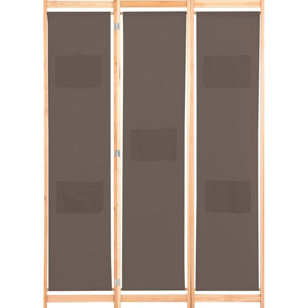Kamerschermen*vidaXL Kamerscherm met 3 panelen 120x170x4 cm stof bruin