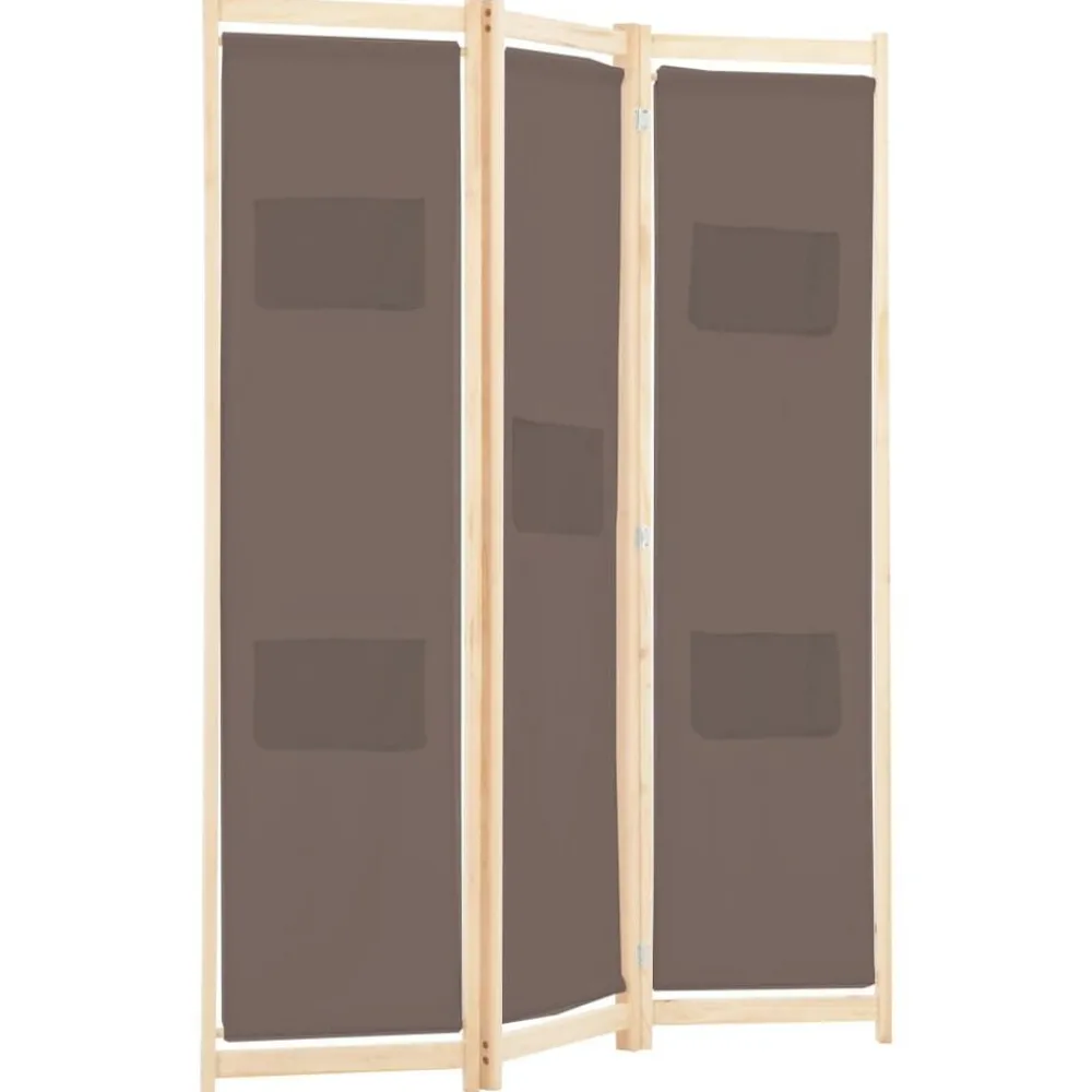 Kamerschermen*vidaXL Kamerscherm met 3 panelen 120x170x4 cm stof bruin