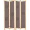 Kamerscherm met 4 panelen 160x170x4 cm stof bruin>vidaXL Hot