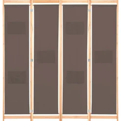 Kamerscherm met 4 panelen 160x170x4 cm stof bruin>vidaXL Hot