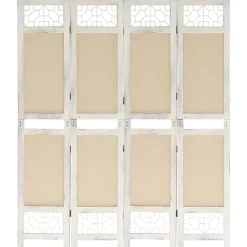 Kamerschermen*vidaXL Kamerscherm met 4 panelen 140x165 cm stof crèmekleurig